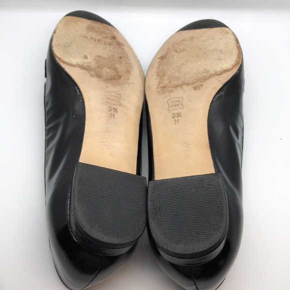 𝅺Vaneli Black Patent Leather Flats 9.5M - Picture 5 of 9
